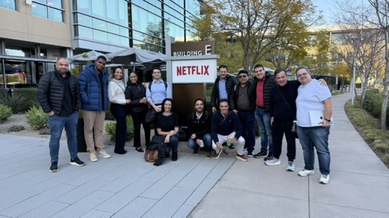 Grupo em visita à Netflix